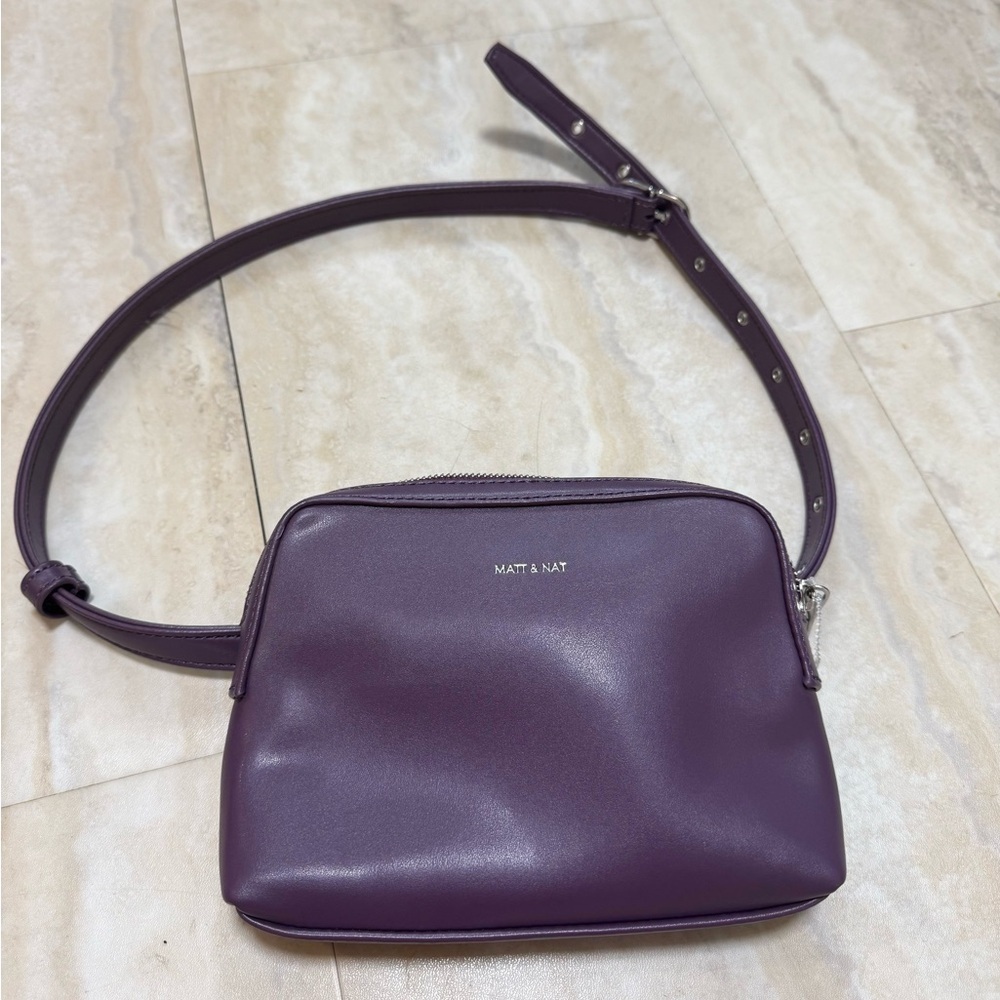 NWOT Matt & Nat Purple Crossbody Bag with Adjustable Strap